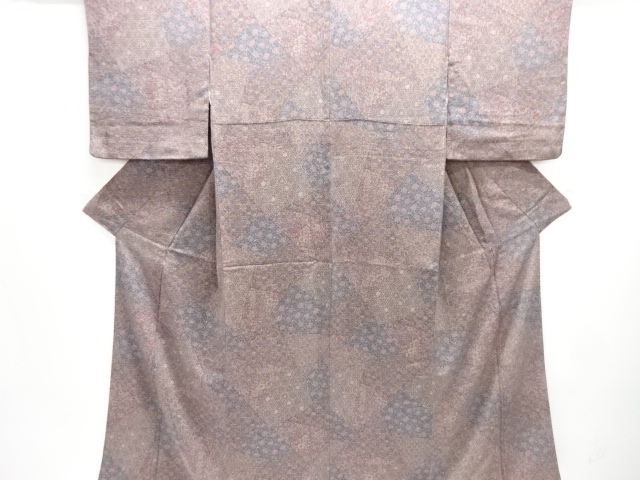 JAPANESE KIMONO / KOMON / FLOWER & TRADITIONAL PATTERN 